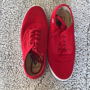 Red Vans shoes